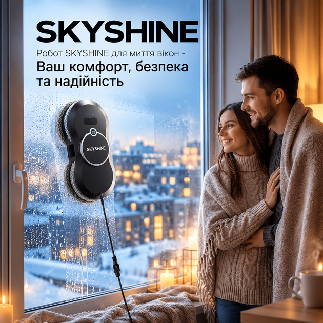 Робот для мытья окон SKYSHINE 5600 Па умный автоматический мойщик окон 90 Вт с пультом дистанционного управления оконный пылесос электро робот с распылением воды жидкости щетка для мытья окон робот мойщик зеркал витрин плитки кафеля стеклоочиститель - изображение 7