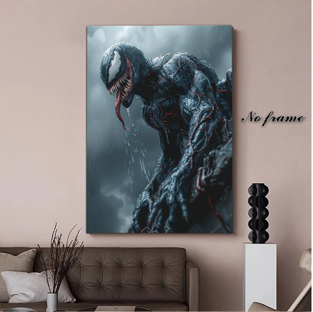 Постер «Веном под дождём» на холсте, 30 × 45 см - изображение 4