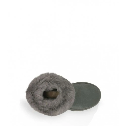 Дитячі уггі для дівчинки Замшеві Середні сірі UGG Classic Short Kids Grey (31, сірий) - Фото 6 Дитячі уггі для дівчинки Замшеві Середні сірі UGG Classic Short Kids Grey (31, сірий) - зображення 6