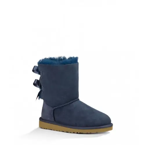 Жіночі уггі Середні Замшеві Сині з Бантами UGG Bailey Bow II Navy Suede (36, синій) - изображение 2