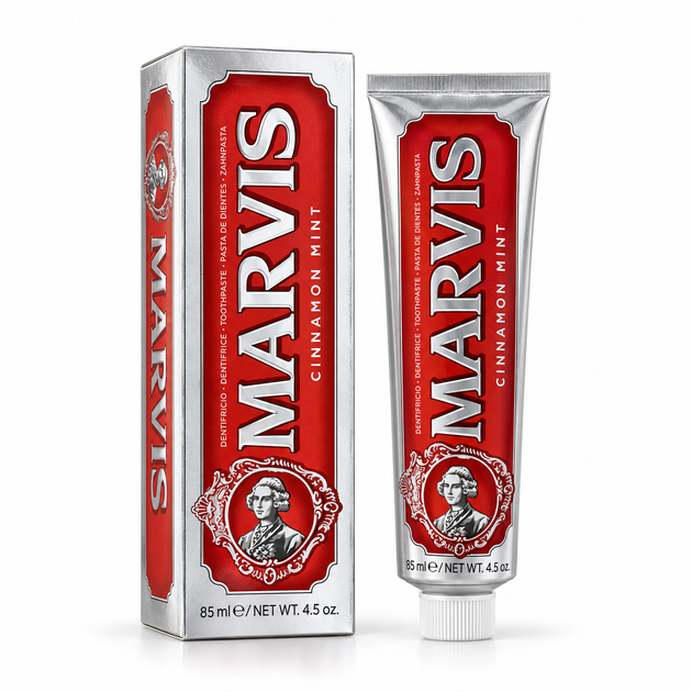 Зубна паста Marvis Cinnamon Mint Кориця і м’ята, 85 мл - Фото 1 Зубна паста Marvis Cinnamon Mint Кориця і м’ята, 85 мл - зображення 1