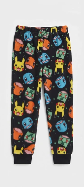 Дитячі теплі піжамні штани з принтом pokémon (5-6 років), зріст 116 - Фото 1 Дитячі теплі піжамні штани з принтом pokémon (5-6 років), зріст 116 - изображение 1