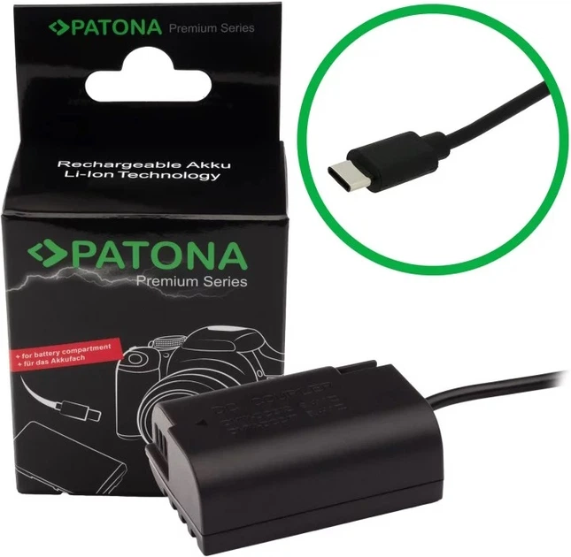 Adapter PATONA Dummy USB-C do Panasonic DMW-BLK22 DC-S5 G9 GH5 GH5S GH6 (4055655235921) - Zdjęcie 5 Adapter PATONA Dummy USB-C do Panasonic DMW-BLK22 DC-S5 G9 GH5 GH5S GH6 (4055655235921) - obraz 5
