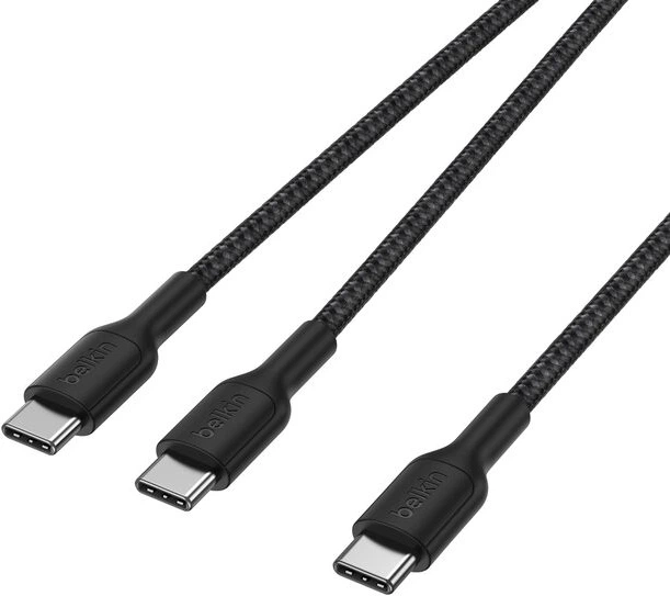 Кабель Belkin BoostCharge Pro USB-C - Dual USB-C 1.5M Black (CAC004HQ1.5MBK) - зображення 3