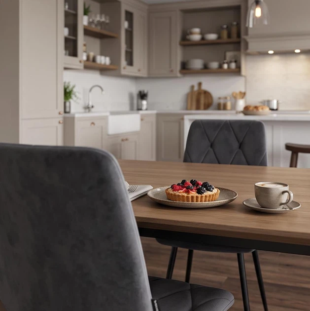 Комплект з Чотирьох М'яких Крісел Just Relax "Padua Light Grey" з Сірим оксамитом для дому, для кухні - зображення 11