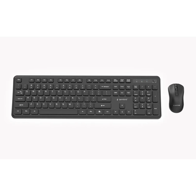 Комплект клавіатура + миша Gembird KBS-WPS-01 Slim Pro Business бездротовий US розкладка Black (8716309136808) - зображення 2