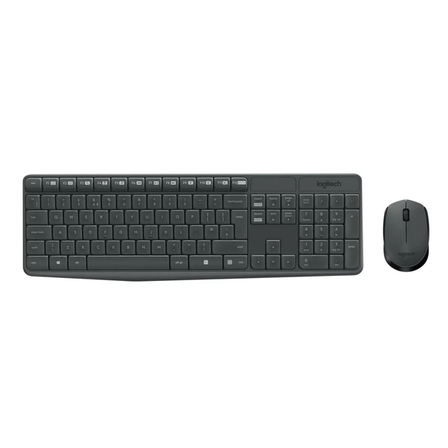 Комплект клавіатура + миша Logitech MK235 бездротовий US розкладка Black (5099206063976) - Фото 1 Комплект клавіатура + миша Logitech MK235 бездротовий US розкладка Black (5099206063976) - зображення 1