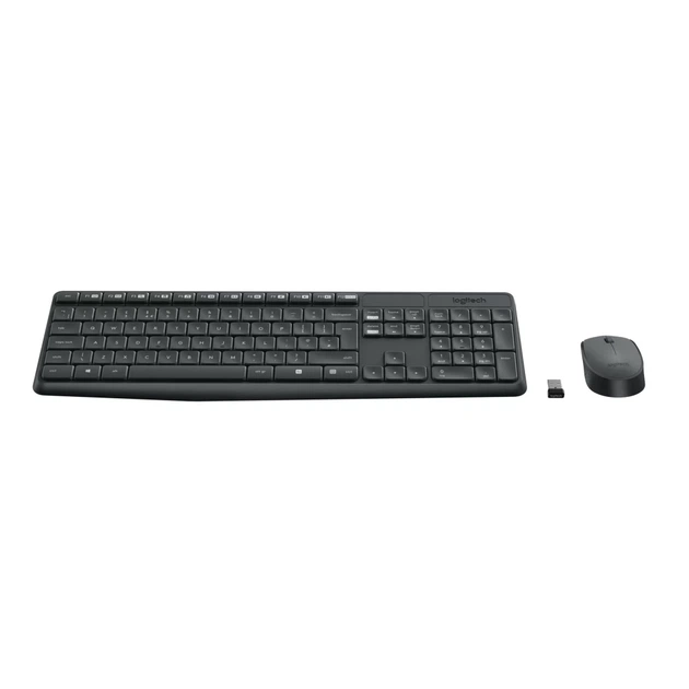 Комплект клавіатура + миша Logitech MK235 бездротовий US розкладка Black (5099206063976) - Фото 3 Комплект клавіатура + миша Logitech MK235 бездротовий US розкладка Black (5099206063976) - зображення 3
