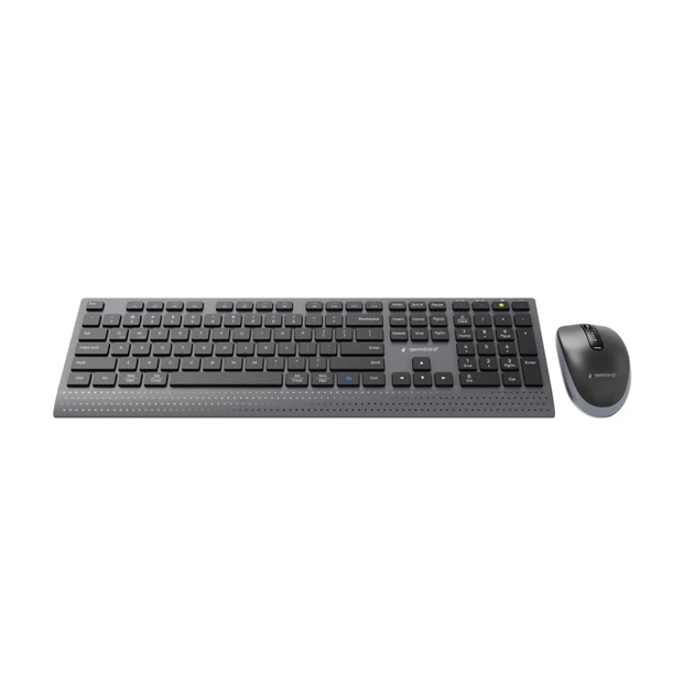 Комплект клавіатура + миша Gembird KBS-WPS-02 бездротовий US розкладка Black (8716309136891) - зображення 2