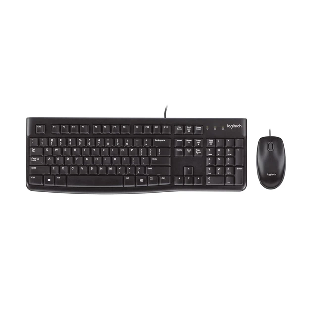 Комплект клавіатура + миша Logitech Desktop MK120 1000 DPI US розкладка Black (5099206020665) - зображення 2