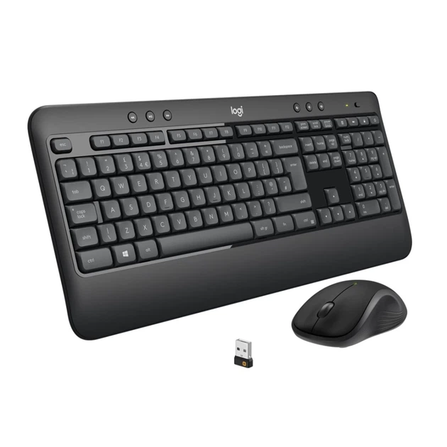 Комплект клавіатура + миша Logitech MK540 Advanced бездротовий 1000 DPI US розкладка Black (5099206077461) - зображення 8