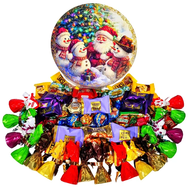 Подарок новогодний №30/12 "Веселые друзья Санты", 1 к (21х21х9 см, в деревянной коробке), Уникальная конфета, (2026_30_12) - Фото 4 Подарок новогодний №30/12 "Веселые друзья Санты", 1 к (21х21х9 см, в деревянной коробке), Уникальная конфета, (2026_30_12) - изображение 4