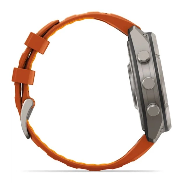 Смарт-часы GARMIN Fenix 9 Pro 47mm Titanium with Autumn Orange/Spark Orange Silicone Band (010-04336-05/06) - Фото 5 Смарт-часы GARMIN Fenix 9 Pro 47mm Titanium with Autumn Orange/Spark Orange Silicone Band (010-04336-05/06) - изображение 5