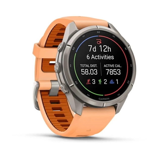 Смарт-годинник GARMIN Fenix 9 Pro inReach 43mm Titanium Case with Shell Pink/Autumn Orange Silicone Band (010-04335-00/01) - Фото 3 Смарт-годинник GARMIN Fenix 9 Pro inReach 43mm Titanium Case with Shell Pink/Autumn Orange Silicone Band (010-04335-00/01) - зображення 3