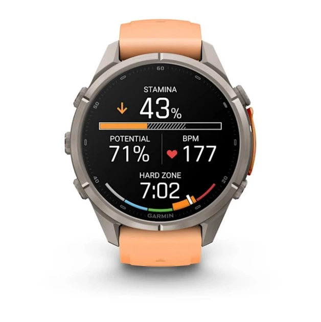Смарт-годинник GARMIN Fenix 9 Pro inReach 43mm Titanium Case with Shell Pink/Autumn Orange Silicone Band (010-04335-00/01) - Фото 4 Смарт-годинник GARMIN Fenix 9 Pro inReach 43mm Titanium Case with Shell Pink/Autumn Orange Silicone Band (010-04335-00/01) - зображення 4