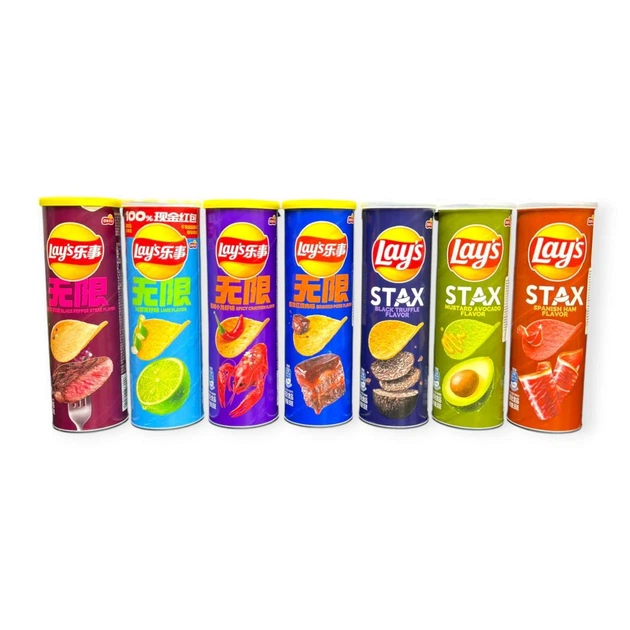 Чіпси Lay‘s Stax Mega Mix 90 грам (набір 7 штуки) - Фото 1 Чіпси Lay‘s Stax Mega Mix 90 грам (набір 7 штуки) - изображение 1