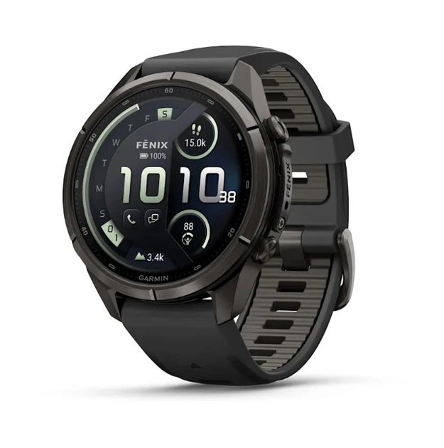 Смарт-часы GARMIN Fenix 9 Pro inReach 43mm Carbon Gray DLC Titanium Case with Black/Pebble Gray Silicone Band (010-04335-10/11) - Фото 1 Смарт-часы GARMIN Fenix 9 Pro inReach 43mm Carbon Gray DLC Titanium Case with Black/Pebble Gray Silicone Band (010-04335-10/11) - изображение 1