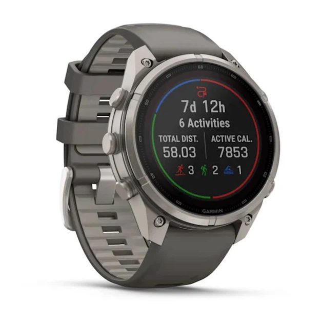 Смарт-годинник GARMIN Fenix 9 Pro inReach Solar 47mm Titanium with Pebble Gray/Silver Gray Silicone Band (010-04338-05/06) - Фото 3 Смарт-годинник GARMIN Fenix 9 Pro inReach Solar 47mm Titanium with Pebble Gray/Silver Gray Silicone Band (010-04338-05/06) - зображення 3