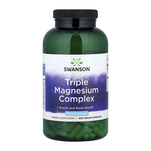 Магній Swanson Triple Magnesium Complex 400mg 300caps (087614110790) - изображение 2