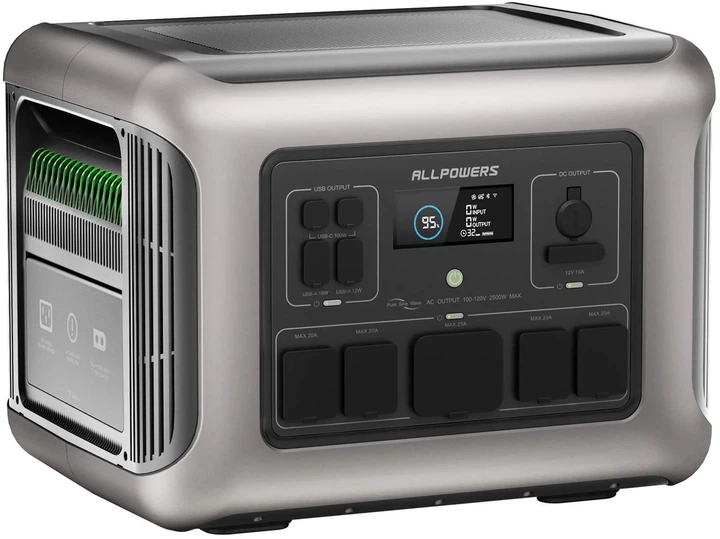 Портативная зарядная станция ALLPOWERS R2500 2500 Вт, 2016 Вт·ч, 48 В, 42 А·ч, аккумулятор LiFePO4 (5906651698045) - изображение 3