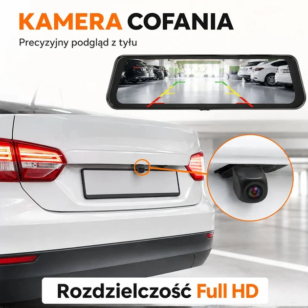 Автомобильный видеорегистратор-зеркало ORLLO AUTOPLAY PRO 4K, GPS, Android Auto, Apple CarPlay, камера заднего вида (5906651698342) - изображение 8
