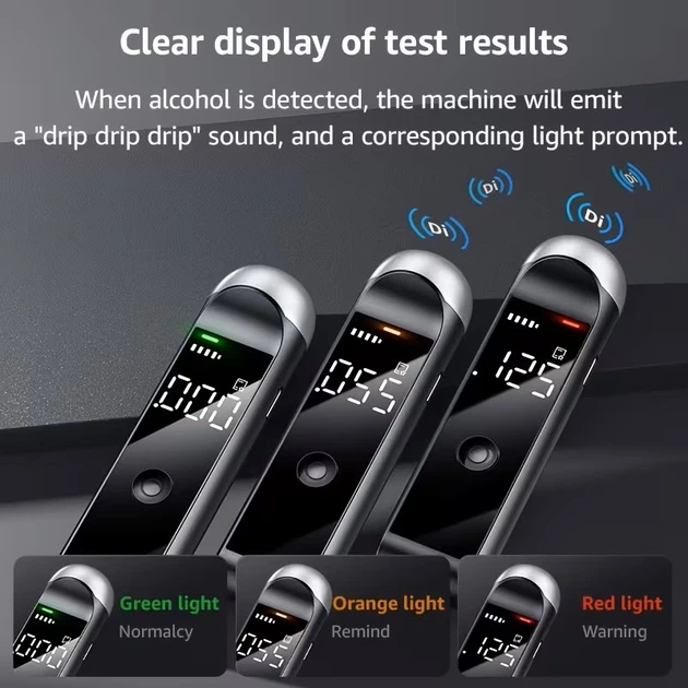 Алкотестер Black 1000 цифровий портативний без мундштука - зображення 6