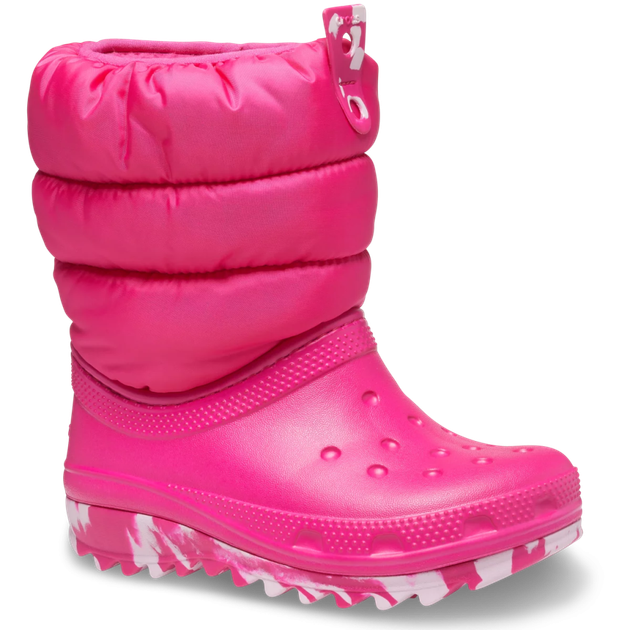 Дитячі крокси чоботи для дівчинки Crocs Classic Neo Puff Boot Candy Pink (20-21, рожевий) - Фото 3 Дитячі крокси чоботи для дівчинки Crocs Classic Neo Puff Boot Candy Pink (20-21, рожевий) - изображение 3