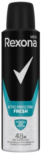 Antyperspirant w sprayu Rexona Men Active Protection Fresh 150 ml (8710908760044) - Zdjęcie 1 Antyperspirant w sprayu Rexona Men Active Protection Fresh 150 ml (8710908760044) - obraz 1