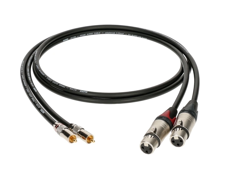 Кабель комутаційний KLOTZ AUDIOLEAD BLACK 0.9M 2 PCS (XLR 3 FEMALE - RCA, GOLD CONTACTS) (303685) - изображение 2