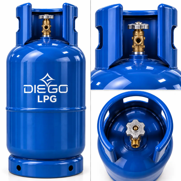 Металевий газовий балон DIEGO 27л для побутового та професійного використання - Фото 1 Металевий газовий балон DIEGO 27л для побутового та професійного використання - зображення 1