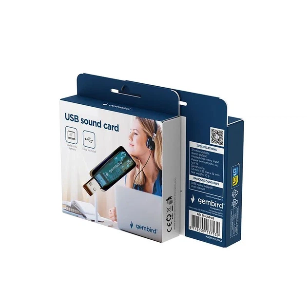 Адаптер Gembird SC-USB-02, USB to Audio - Фото 4 Адаптер Gembird SC-USB-02, USB to Audio - изображение 4
