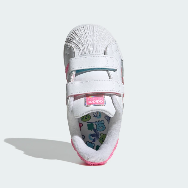 Детские кроссовки ADIDAS CARE BEARS SUPERSTAR LED LIGHTS COMFORT CLOSURE adidas KK2133 (24 EUR) белый (4068817602295) - изображение 3