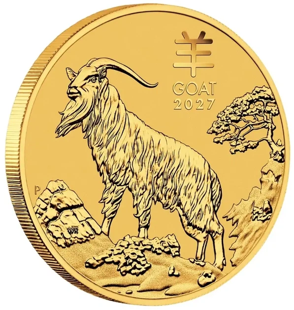 Колекційна золота монета “Lunar IІI – Рік Кози” 7,78 г 2027 рік - Фото 3 Колекційна золота монета “Lunar IІI – Рік Кози” 7,78 г 2027 рік - зображення 3