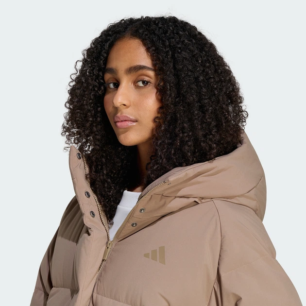 Жіноча куртка HELIONIC DOWN PUFFER adidas KG0225 (XS) бежевий (4068804684334) - зображення 4