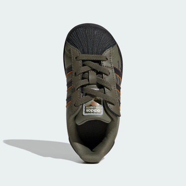 Детские кроссовки SUPERSTAR LED LIGHTS COMFORT CLOSURE ELASTIC LACE adidas KJ6799 (26 EUR) зеленый (4068817686158) - изображение 3