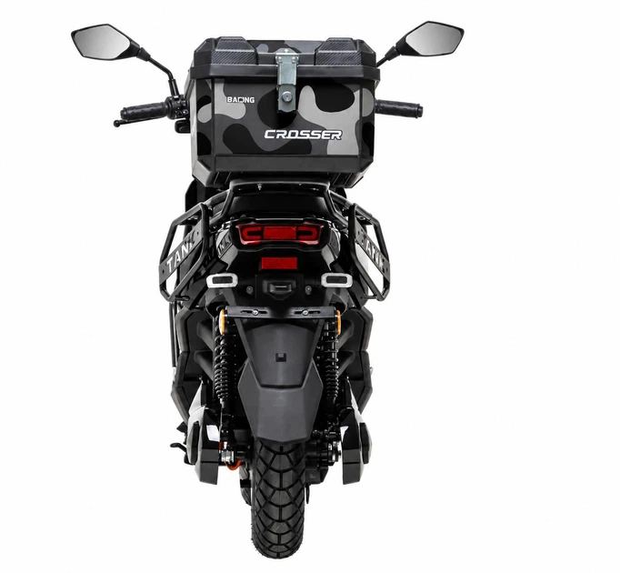 Електроскутер Crosser CR21 PRO Tank (2900W 76.8V LiFePo4 40AH) - Чорний - зображення 4