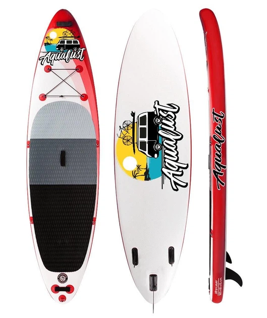 Sup-доска Board Paddle Aqualust универсальная надувная 2 слоя 320 см 10,6 Red (03) - изображение 9
