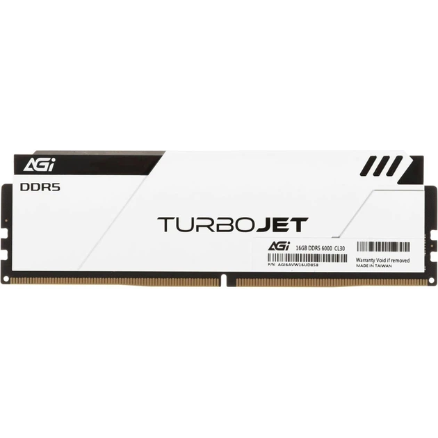 Модуль пам'яті AGI DDR5 16Gb TurboJet 6000MHz White (AGI6AVW16UD858-SR) - зображення 2