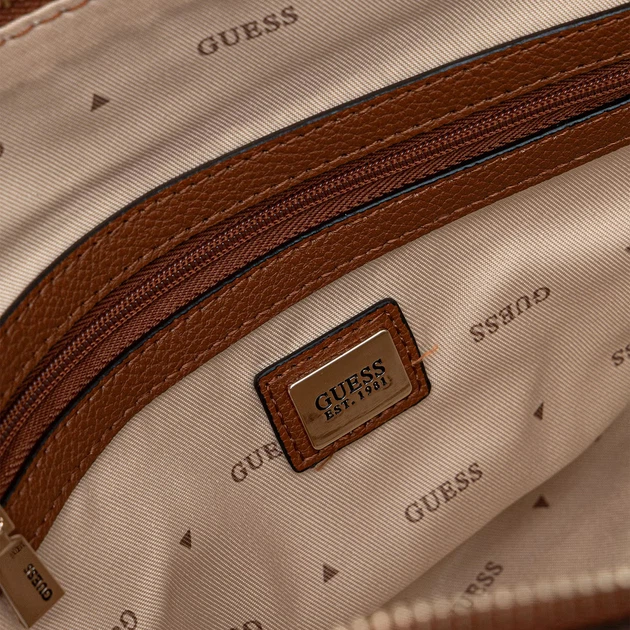 Сумка крос-боді через плече жіноча зі штучної шкіри середня Guess HWBG2183050-COG Коричнева (800070360445) - зображення 4