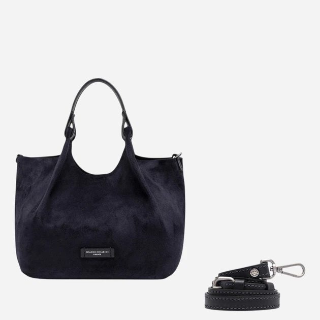 Torebka crossbody damska zamszowa Gianni Chiarini BS-9799-CM-PL-14596 Granatowa (800070361198) - obraz 3