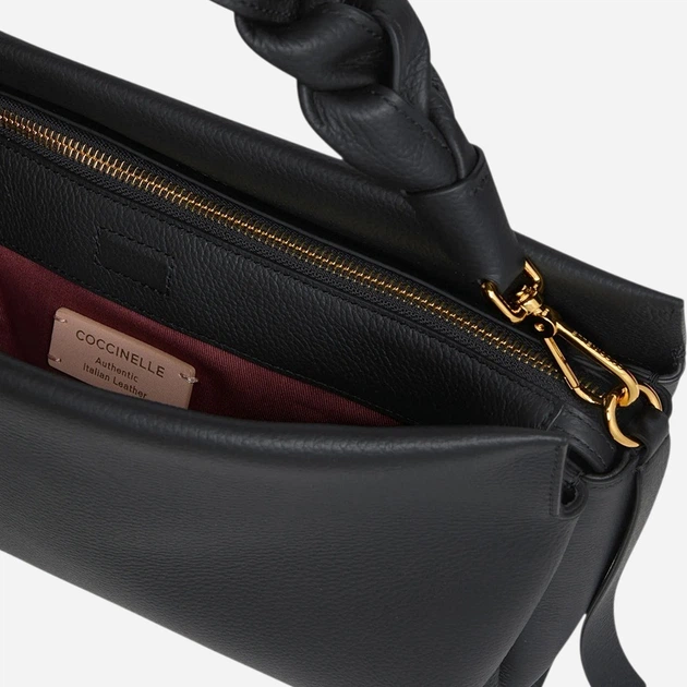 Torebka crossbody damska skórzana Coccinelle E1M50190201-613 Czarna (800070363445) - Zdjęcie 3 Torebka crossbody damska skórzana Coccinelle E1M50190201-613 Czarna (800070363445) - obraz 3