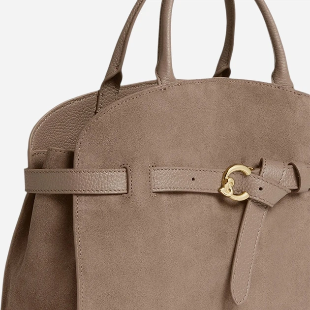 Torebka crossbody damska zamszowa Coccinelle E1TLB180401-N59 Beżowa (800070363487) - obraz 3