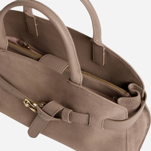 Torebka crossbody damska zamszowa Coccinelle E1TLB180401-N59 Beżowa (800070363487) - obraz 4