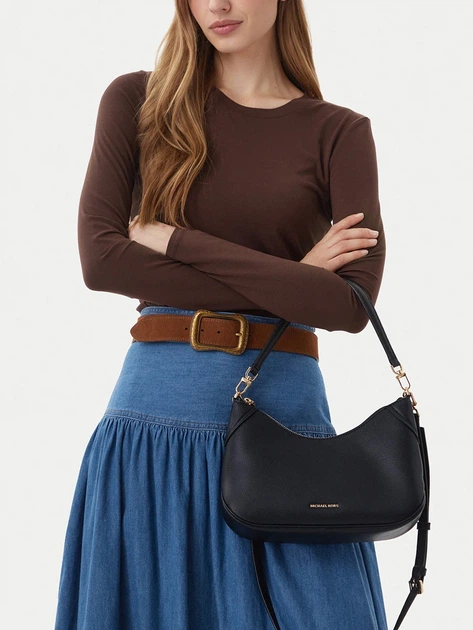 Torebka crossbody damska skórzana Michael Kors 32S6GJ6W8L-001 Czarna (800070364514) - obraz 2