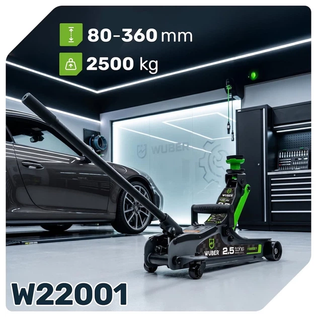 Домкрат автомобильный низкопрофильный Wuber 90-360 мм 2,5 т (5908239734749) - изображение 7