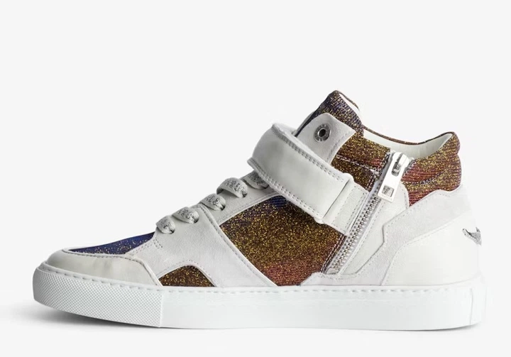 Высокие кеды на молнии Zadig & Voltaire ZV1747 Mid Flash Sparkle Sneakers женские 38 - Фото 5 Высокие кеды на молнии Zadig & Voltaire ZV1747 Mid Flash Sparkle Sneakers женские 38 - изображение 5
