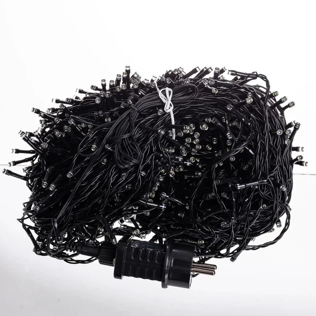 Уличная гирлянда Нить 100 м 1000 LED светодиодная гирлянда для улицы на дом дерево магазин черный провод Мультиколор - Фото 3 Уличная гирлянда Нить 100 м 1000 LED светодиодная гирлянда для улицы на дом дерево магазин черный провод Мультиколор - изображение 3