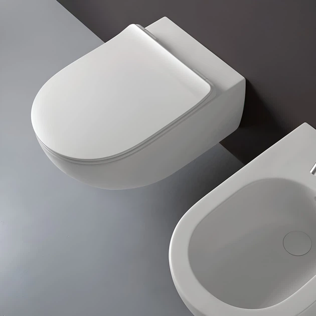 Подвесной унитаз Flaminia APP 540x360 овальный, с сидением, белый - изображение 4