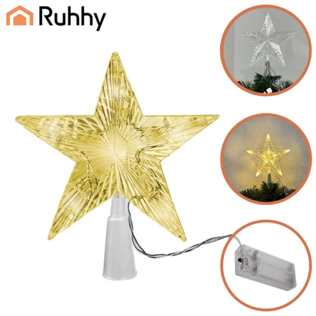 Звезда на елку Ruhhy LED 10 диодов теплый White свет (5900779954281) - изображение 4