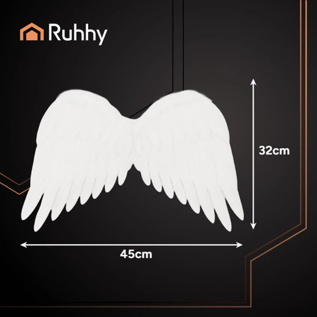 Крылья ангела Ruhhy 2 шт 50 x 35 см с нимбом White (5900779959392) - Фото 3 Крылья ангела Ruhhy 2 шт 50 x 35 см с нимбом White (5900779959392) - изображение 3